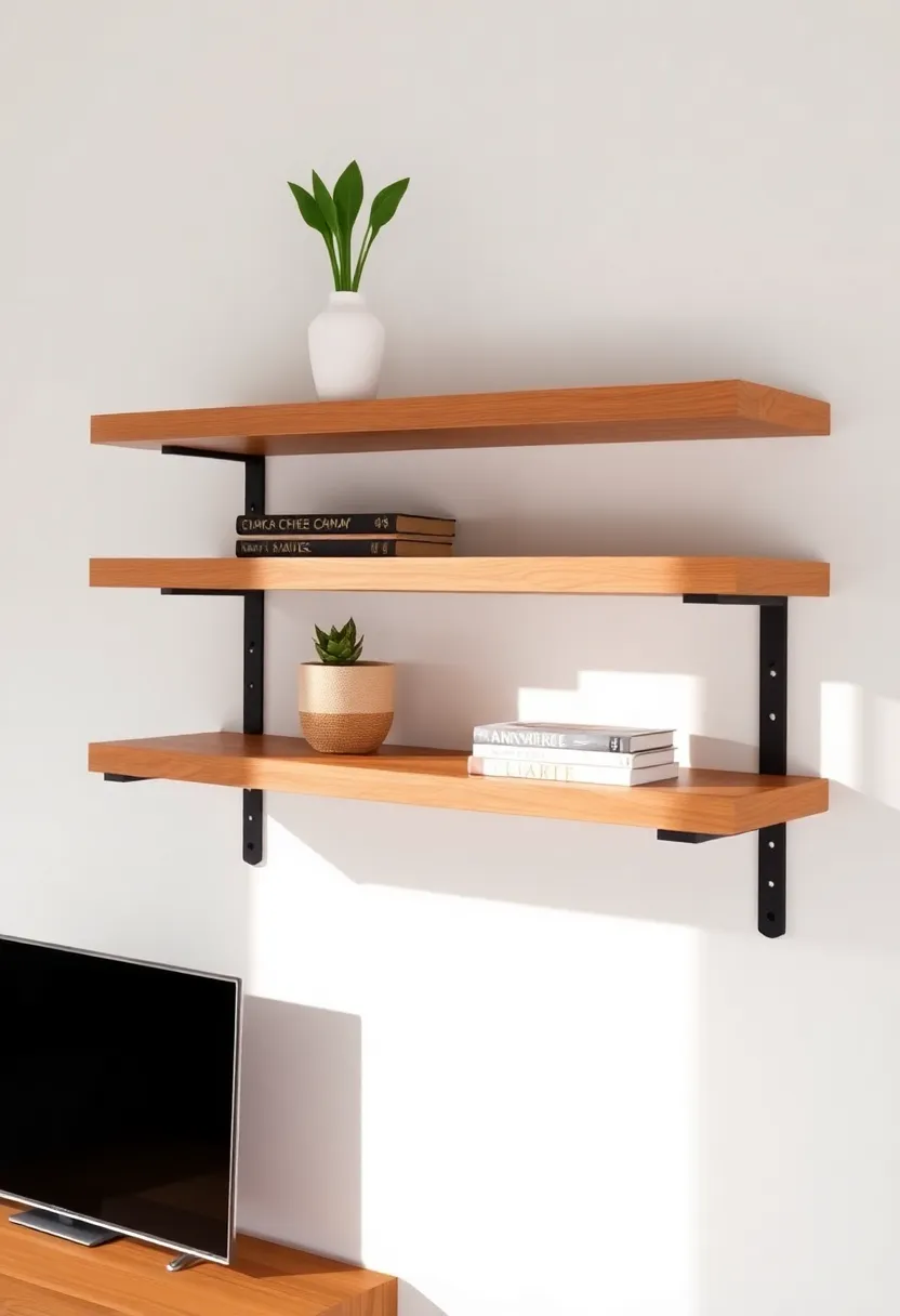 Sleek Metal Brackets: For a modern touch, use sleek metal brackets to support wooden shelves, adding an ⁢industrial⁢ edge that complements contemporary décor