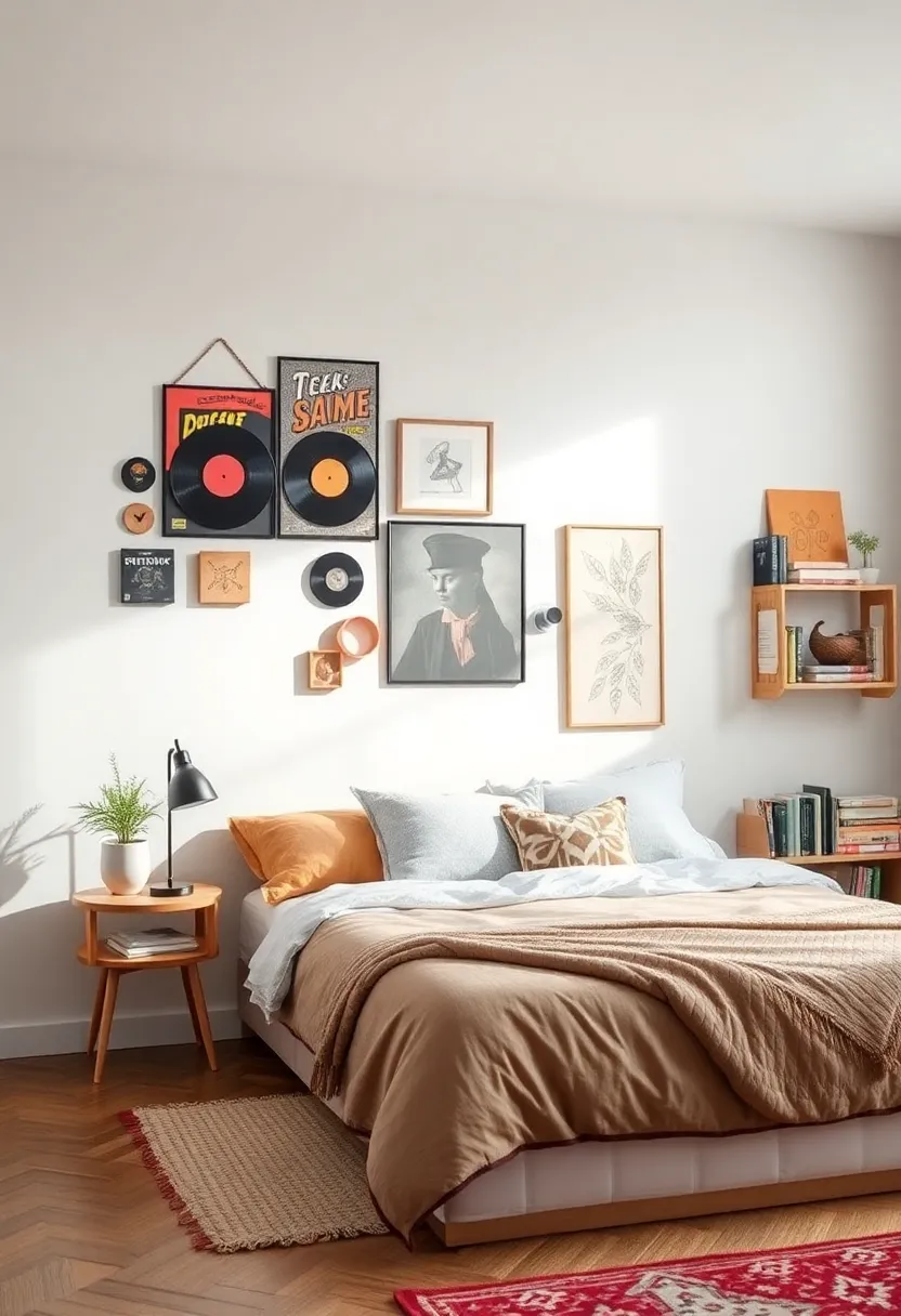 Personal Statement Wall: dedicate one wall to your personal interests, displaying everything from vinyl records to favorite books that tell your story