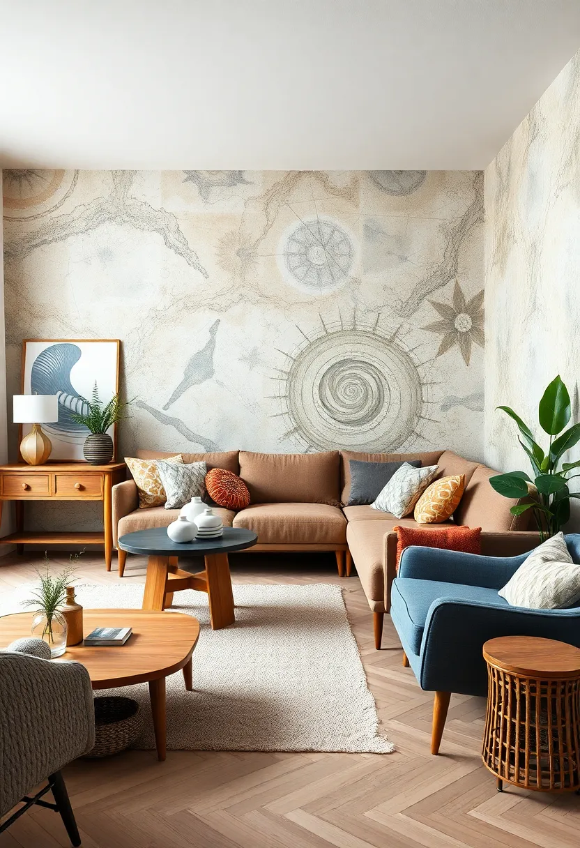 Blending Textures: Furniture Choices that Complement Wall Murals