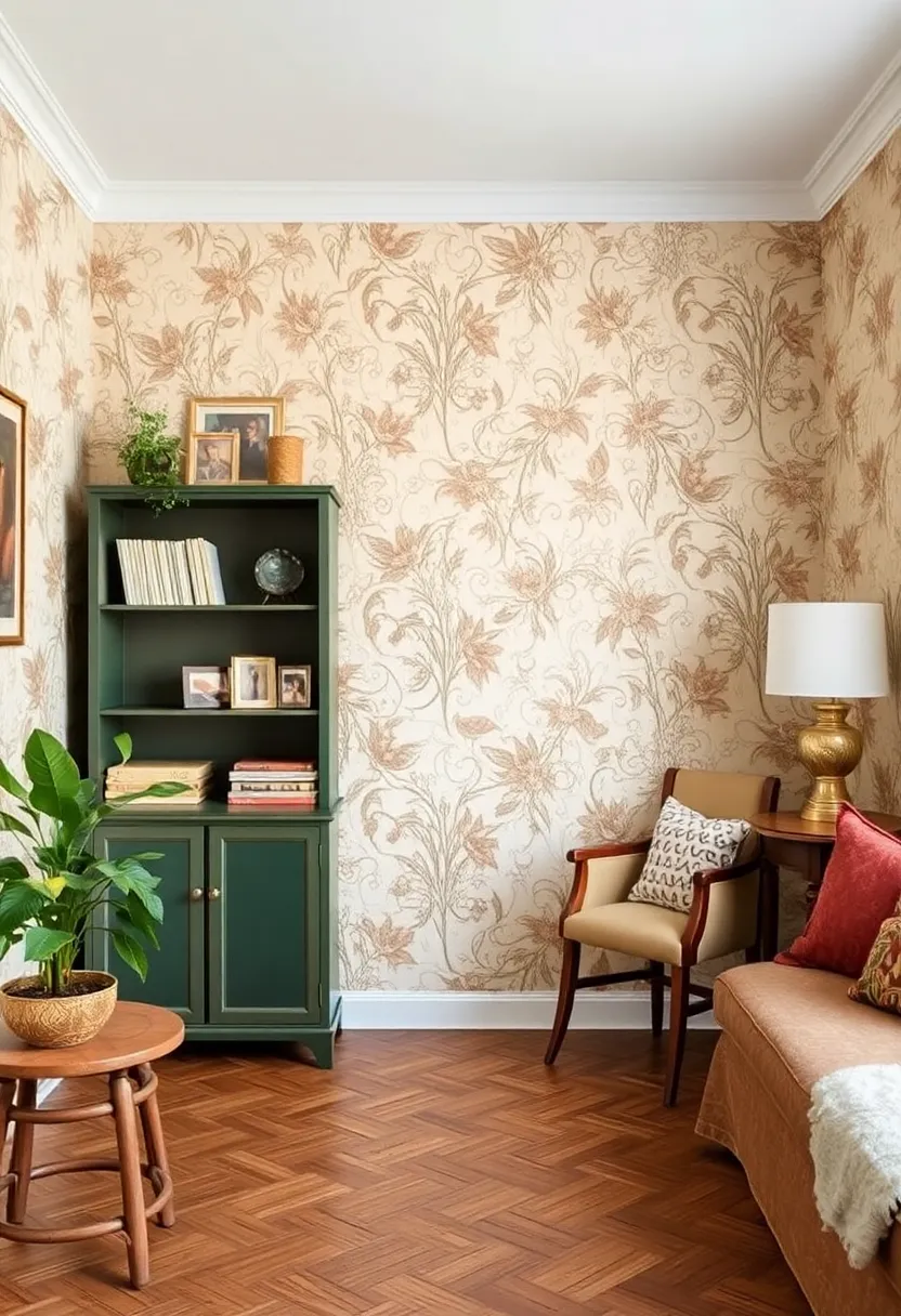Vintage Wallpaper: Explore the charm of vintage wallpaper to create an accent wall that tells a story and adds character