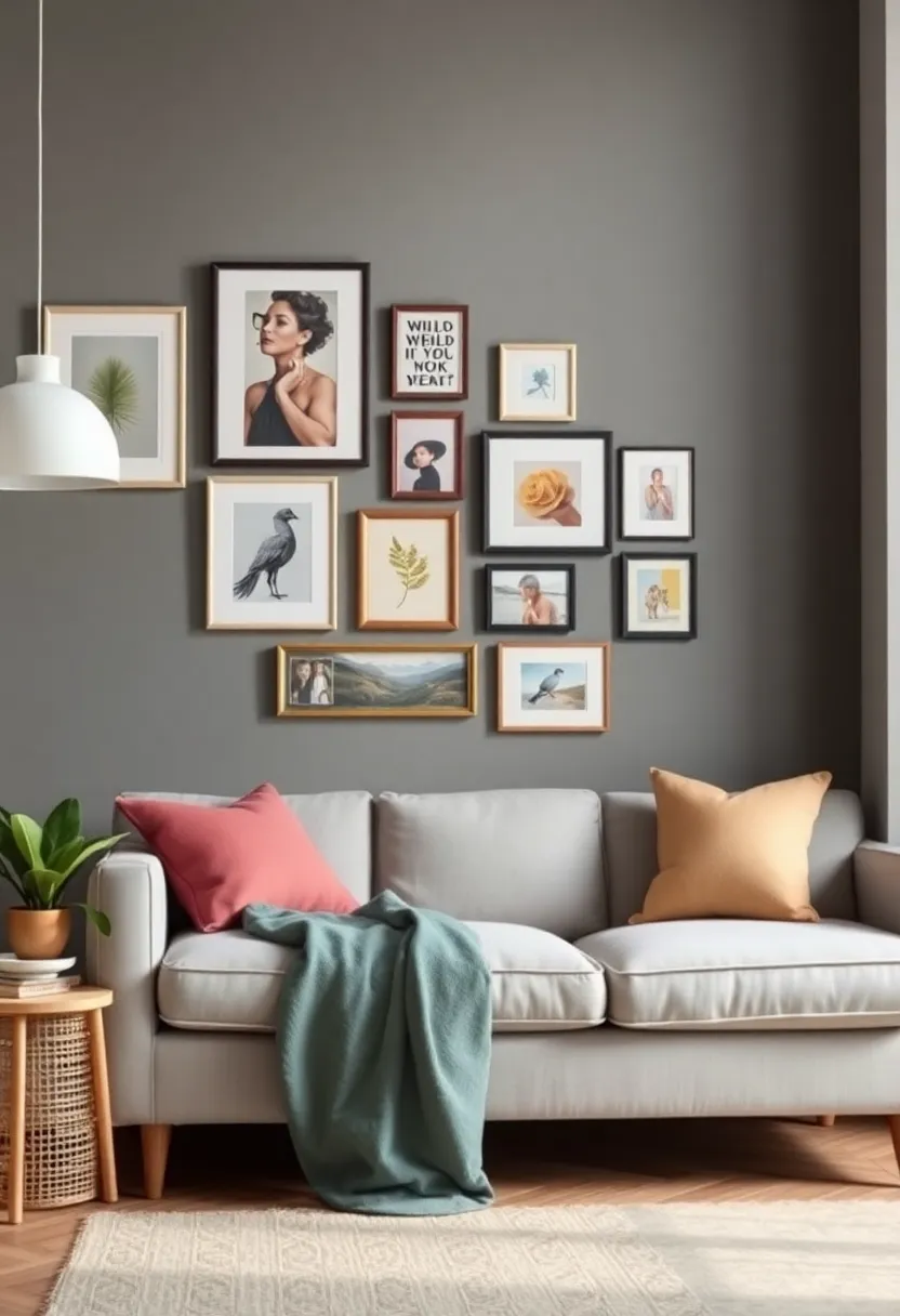 Gallery Wall: Curate a gallery wall with an eclectic mix of art, photographs, and personal mementos for a personalized touch
