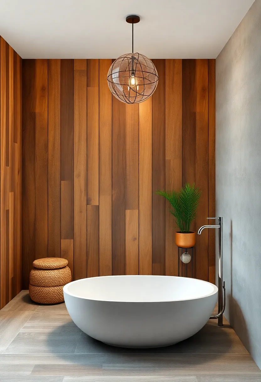design a Tranquil‍ bathing Experience with Reclaimed Wood
