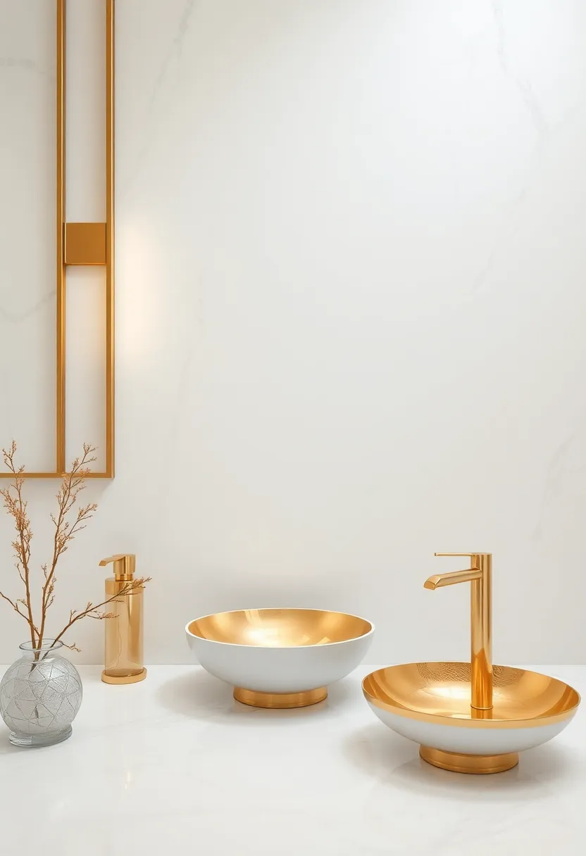 Unique Gold Soap Dishes: Look for unique gold soap dishes that serve as functional art pieces, enhancing your vanity space