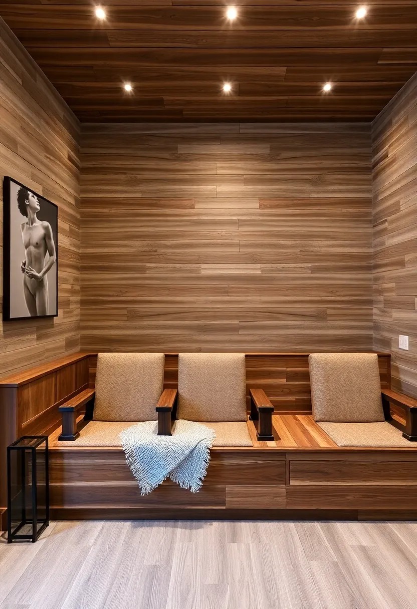 Rustic ‌Riser Seating: Explore the charm of riser ⁢seating made from reclaimed wood, giving ​your home theater a cozy, cabin-inspired feel without sacrificing elegance