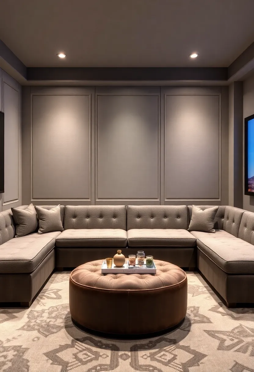 Elegant Ottoman ‍Seating: Utilize oversized ottomans that provide additional seating‌ and a ‌stylish place ‍to rest snacks ⁤and drinks‌ during movie nights