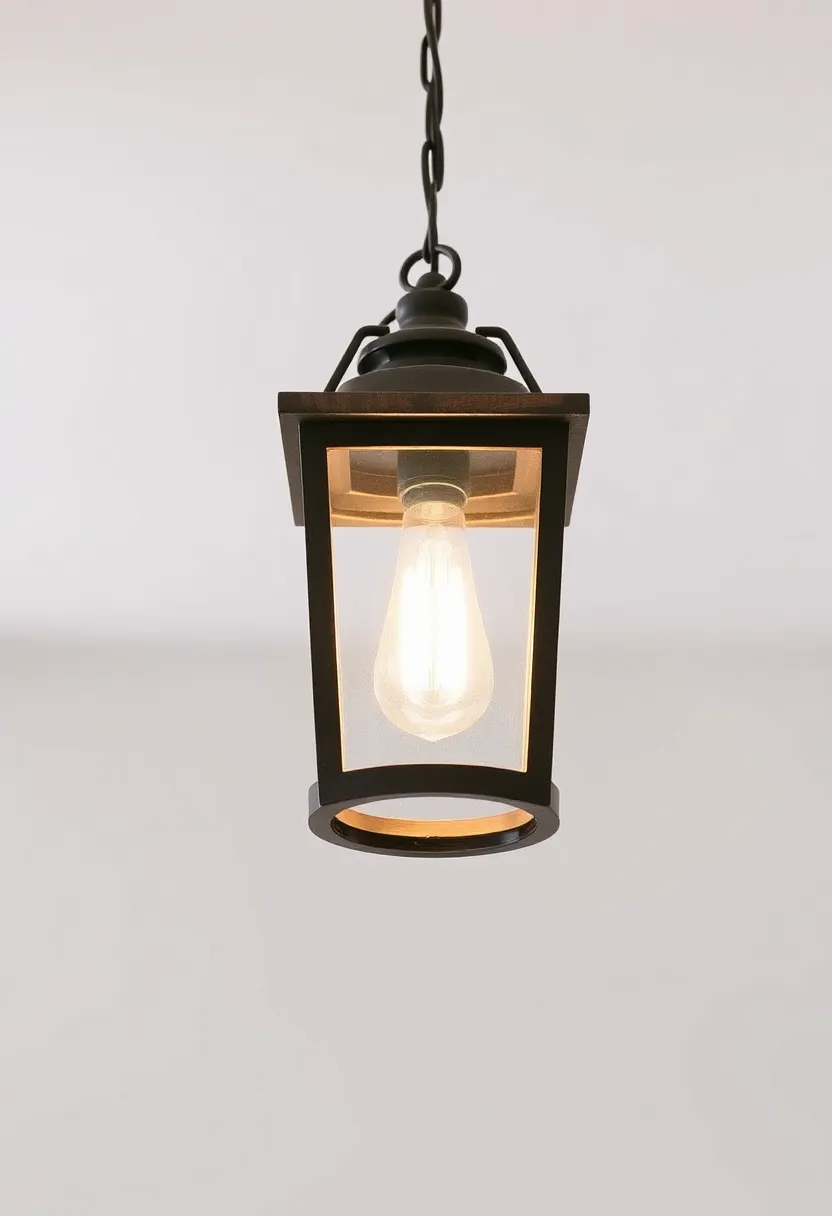 Farmhouse Lanterns: Opt for hanging lantern-style lights that emulate the rustic charm of a barn, giving your space an inviting, country feel