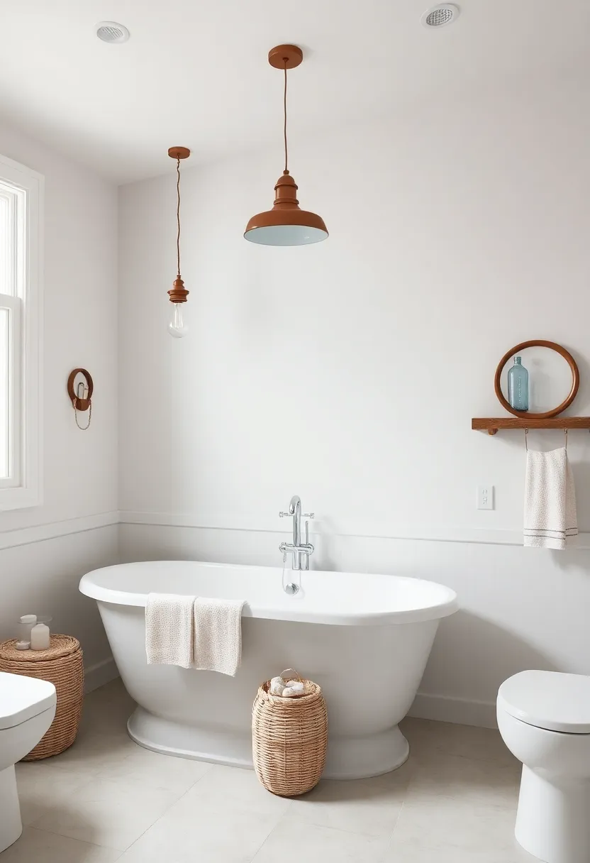 Nautical Inspirations: Bring in a seaside vibe with pendant lights inspired by lighthouses and nautical themes, perfect for a coastal farmhouse aesthetic