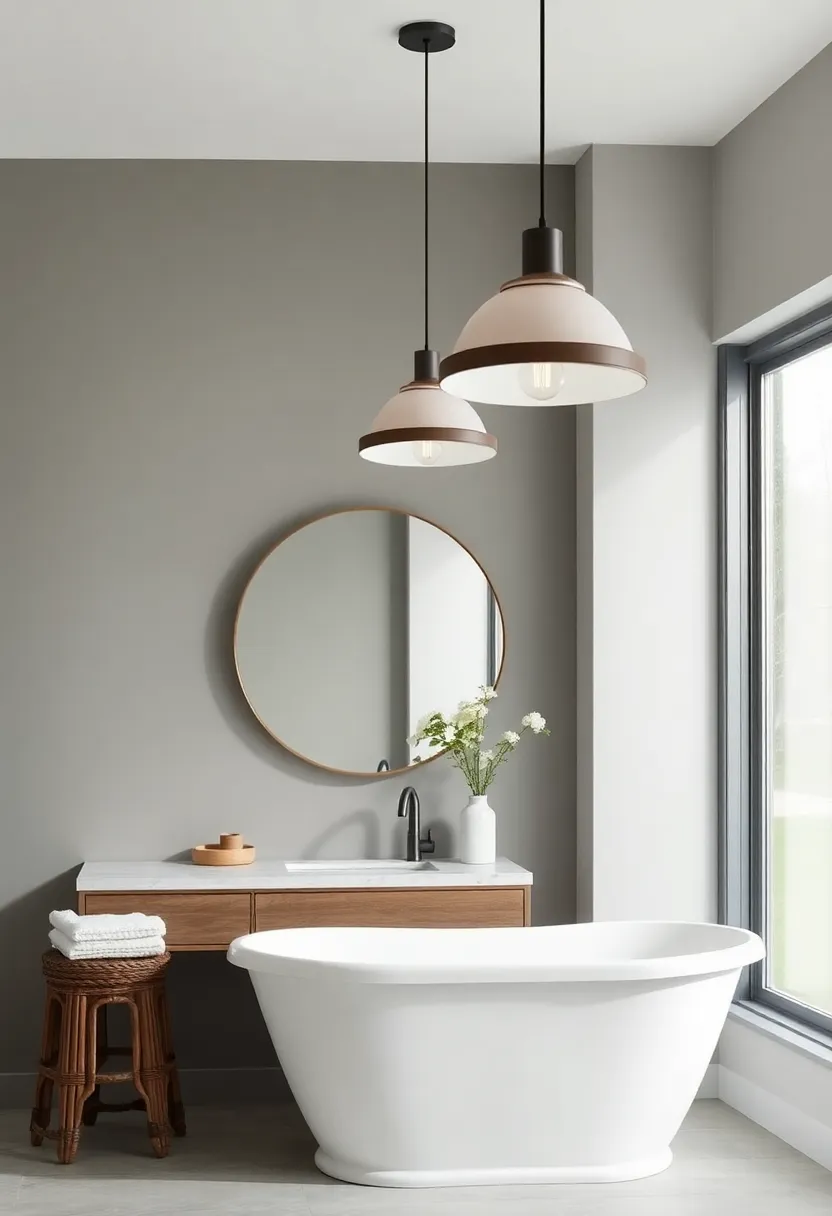 Oversized Pendants: make a statement with oversized pendant lights that create a focal point above vanities or bathtubs, enhancing the scale of your space