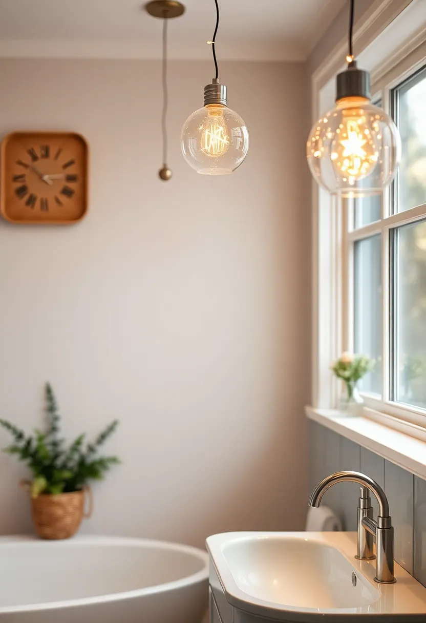 Twinkling Fairy Lights: Hang fairy lights in glass pendants for a magical touch, perfect for creating a soft, dreamy illumination