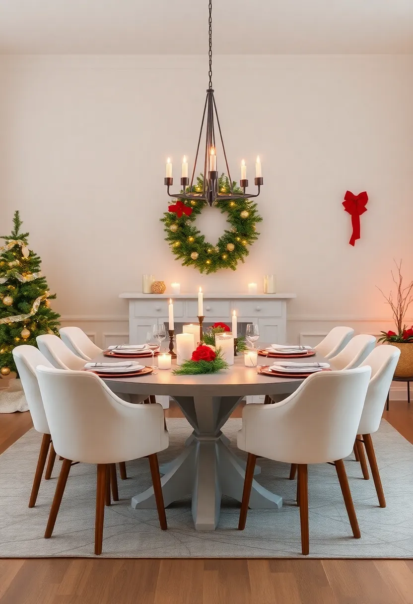 Chic Seasonal Touches ⁣with Candles ‍and‍ Festive lighting