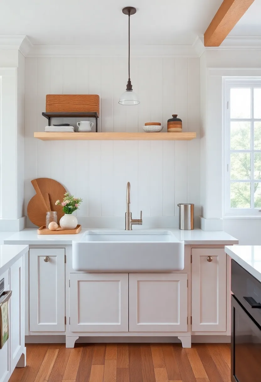 Farmhouse Sink: A large, deep sink brings both functionality and timeless charm to your kitchen