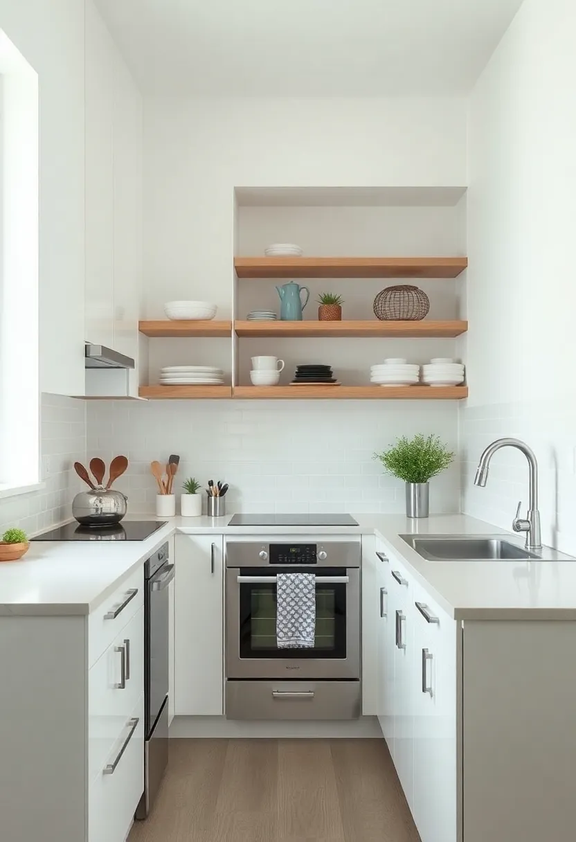 6) Keep It Clutter-Free: Regularly declutter countertops and cabinets to maintain an airy and spacious feel in your galley kitchen