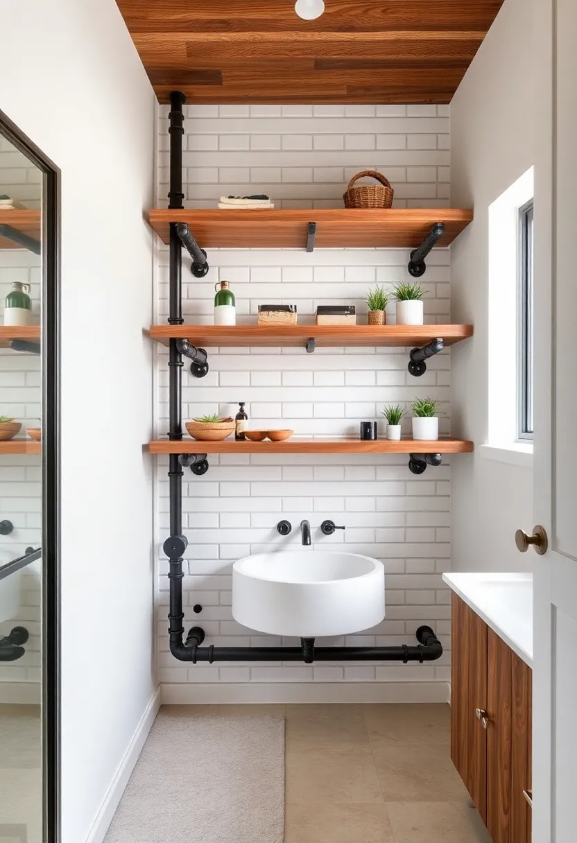 Embrace Pipe Shelving:⁢ Utilize industrial pipes as brackets to support wooden shelves for a raw, rugged look