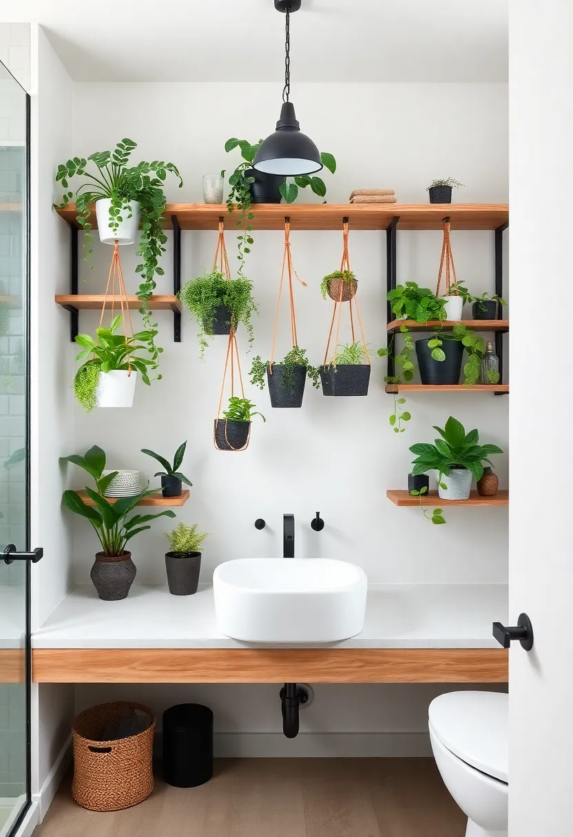 Hanging Plant displays:⁢ Incorporate hanging planters on open shelves ⁤for a fresh and lively ​touch to ‍your storage
