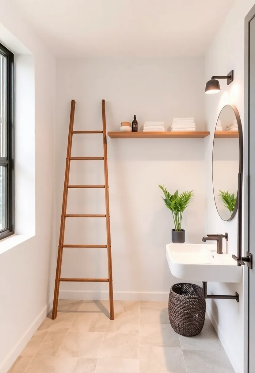 Ladder shelf Combo: Combine a ladder ⁤with shelves to maintain order while‌ presenting a stylish accent