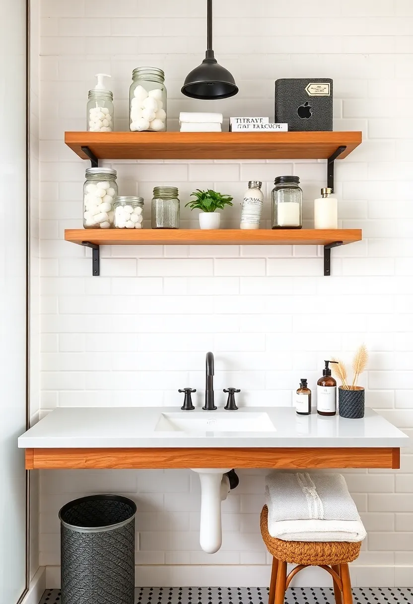 Mason ‍Jar Organizers: Use mason jars on open ⁣shelves to organize cotton balls, ​swabs, and​ other small essentials artfully