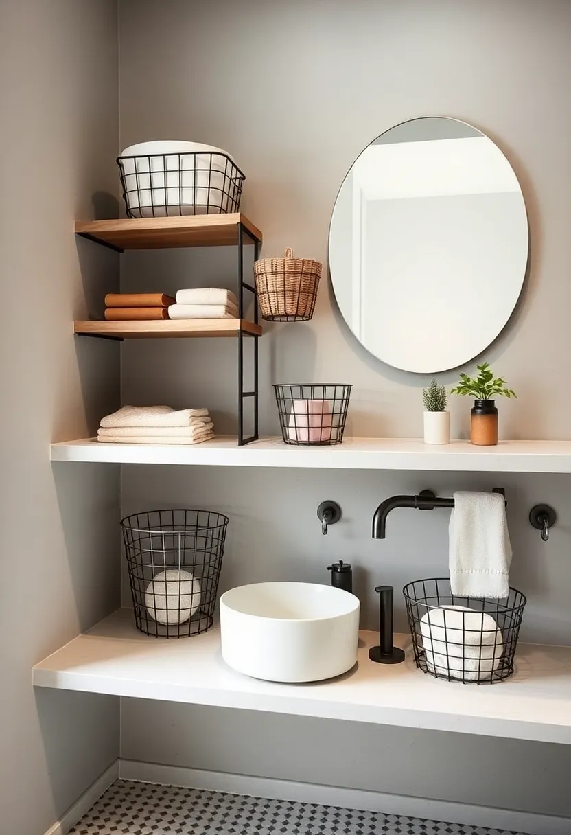metal Storage Baskets: Introduce metal wire‌ baskets‍ to aesthetic ⁤open shelving⁤ for a functional yet stylish option