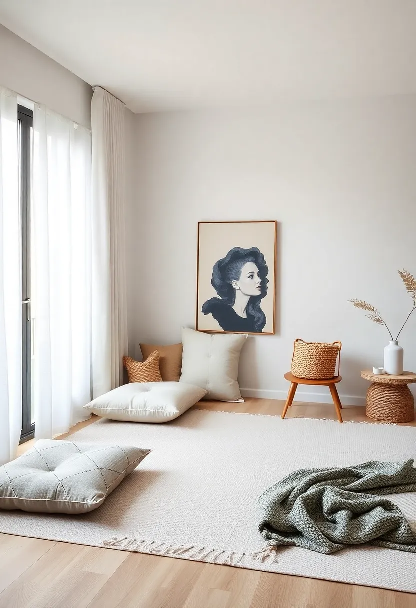 Curate a Relaxation Corner with Floor Cushions and Throws