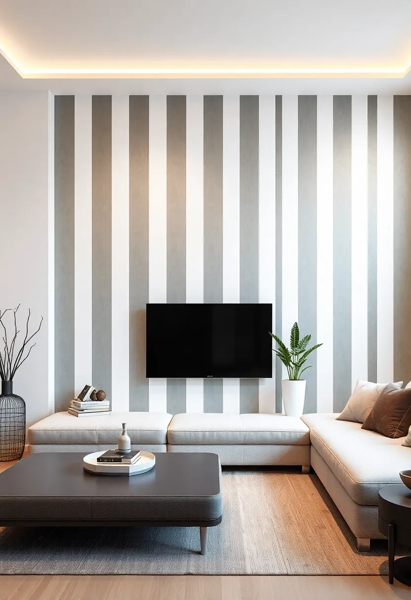 Lighting Considerations for ‌Showcasing Vertical Stripe Walls