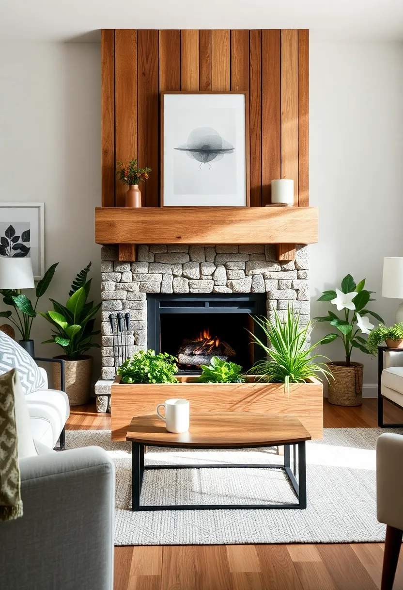 Artistic Touch: Use reclaimed wood to create a unique fireplace surround that doubles as a piece of art, showcasing artisan craftsmanship