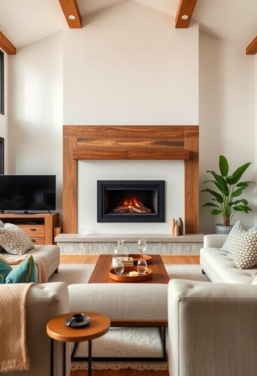 Unique Fireplace Inserts: Consider installing a modern insert in a reclaimed wood frame for a rustic yet contemporary vibe that keeps the heat in