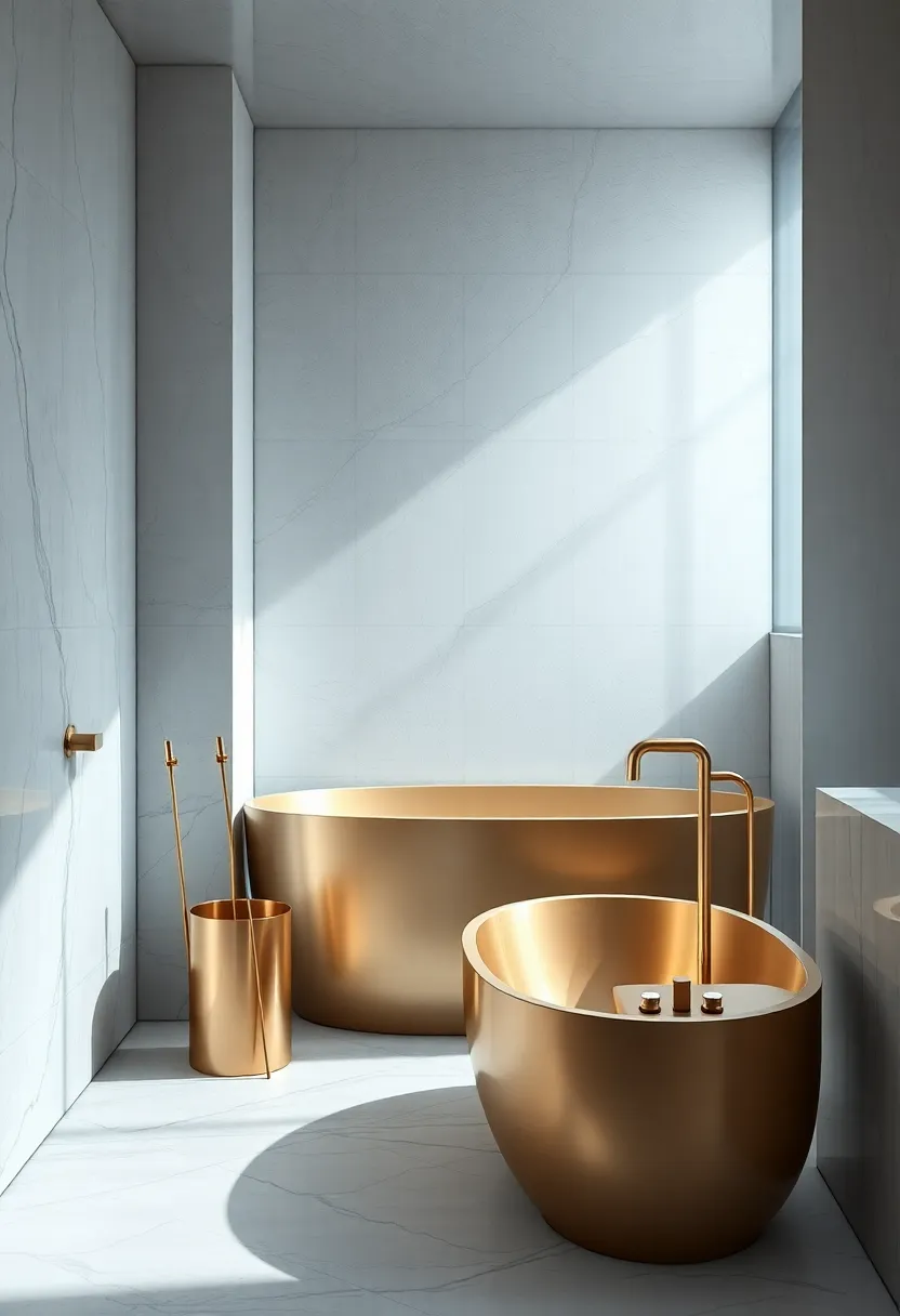 Sensory Experience: ⁣The Harmony of‌ Metals and‌ Water ‌in bathroom Design