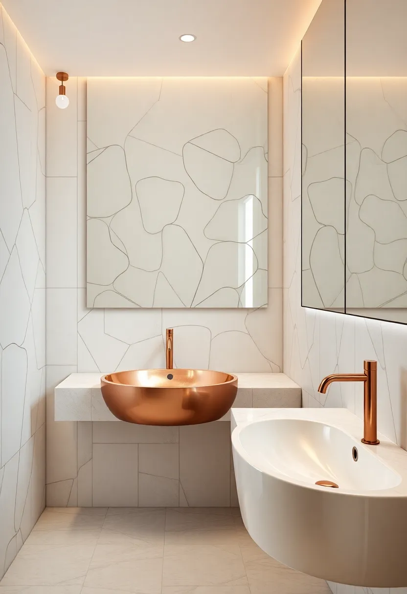 Statement Sinks: Unique Designs in Rich Metallic Hues