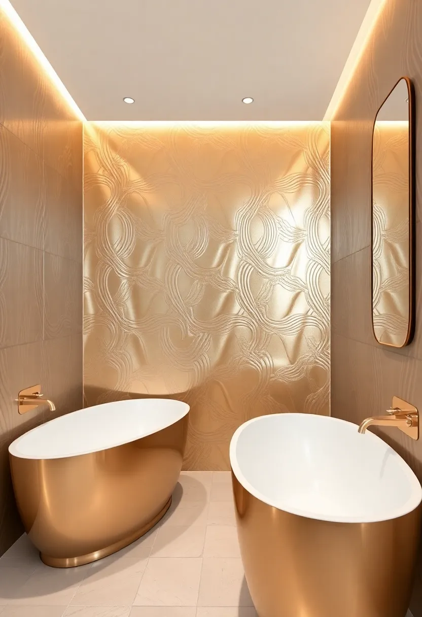 Wall ‍Treatments with Metallic Wallpaper: Glamour at Every Angle