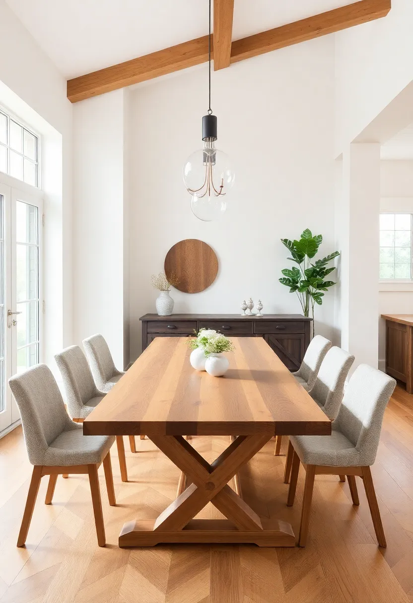Charming Farmhouse Dining Tables Crafted from Reclaimed Wood for Sustainable Beauty