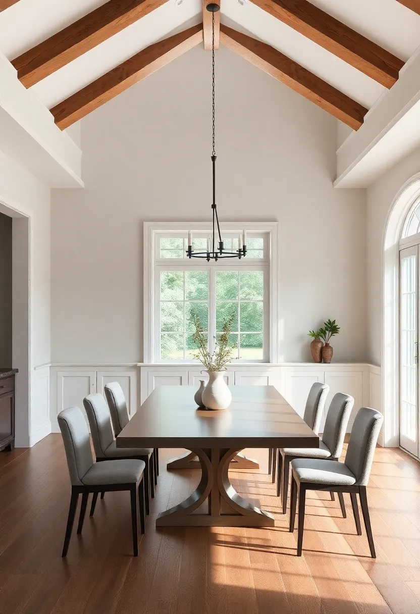 Creating Intimacy with Layout Choices in Luxury Farmhouse Dining Rooms