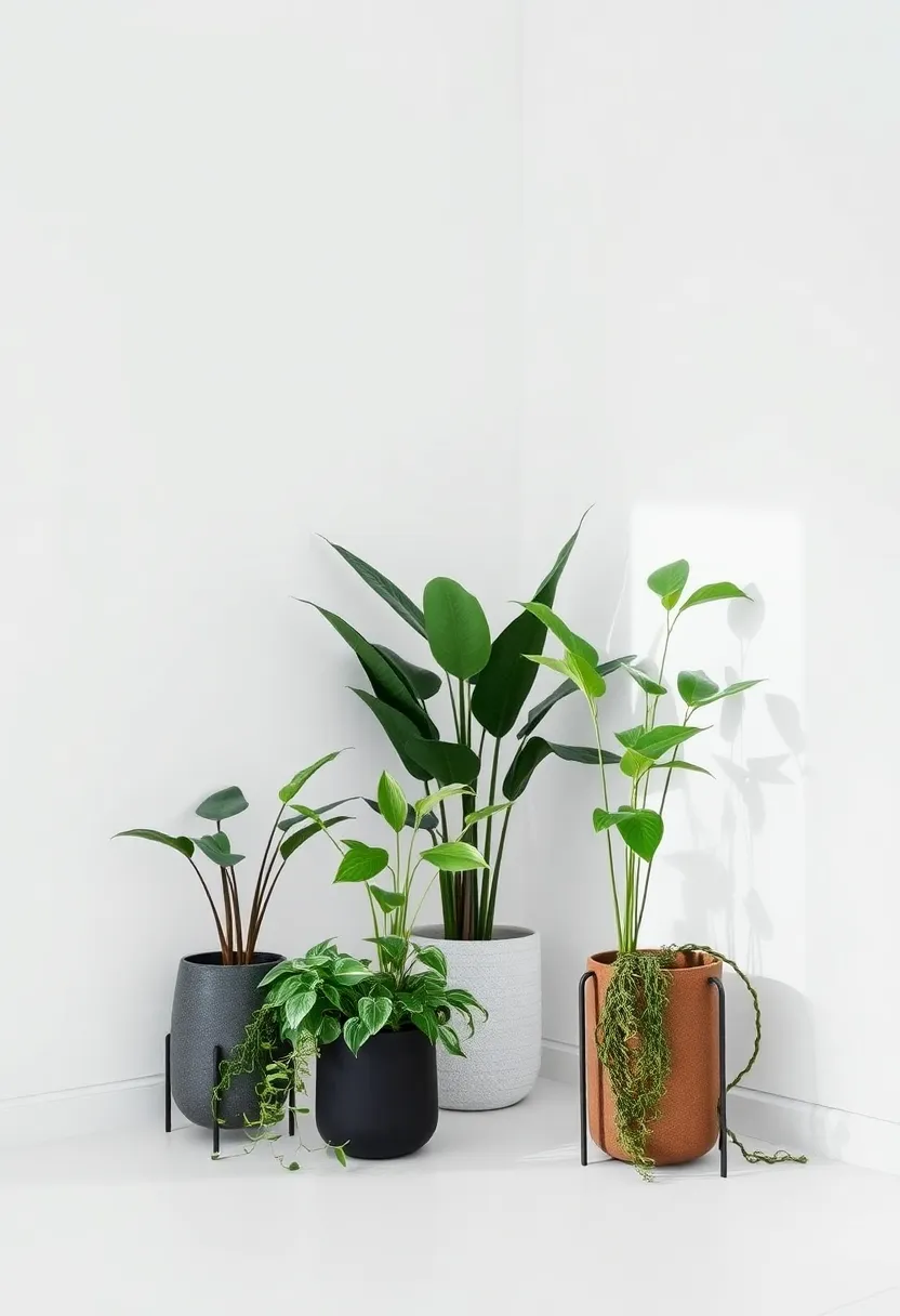 Incorporating Greenery: The ⁣Contrast ‌of Plants⁤ Against White Backdrops