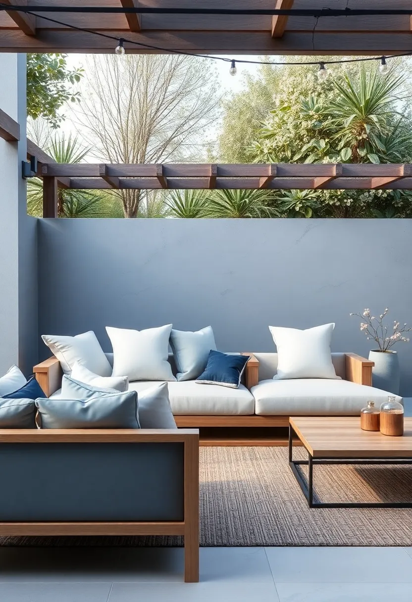 Creating an Inviting Outdoor Lounge with Slate blue and ⁣Silver Elements
