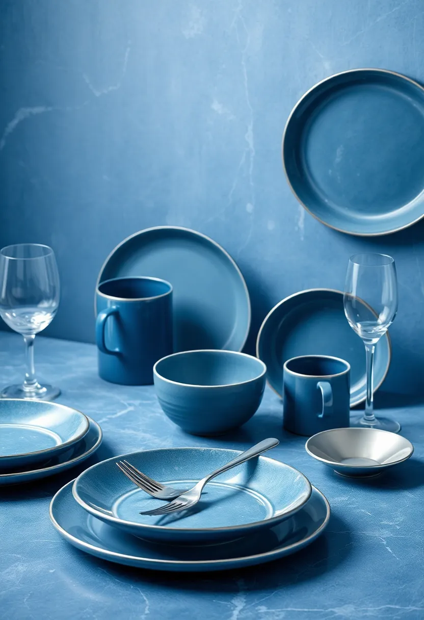Gourmet Touches: Culinary Experiences with​ Slate‌ Blue ‍and Silver serving‌ Ware