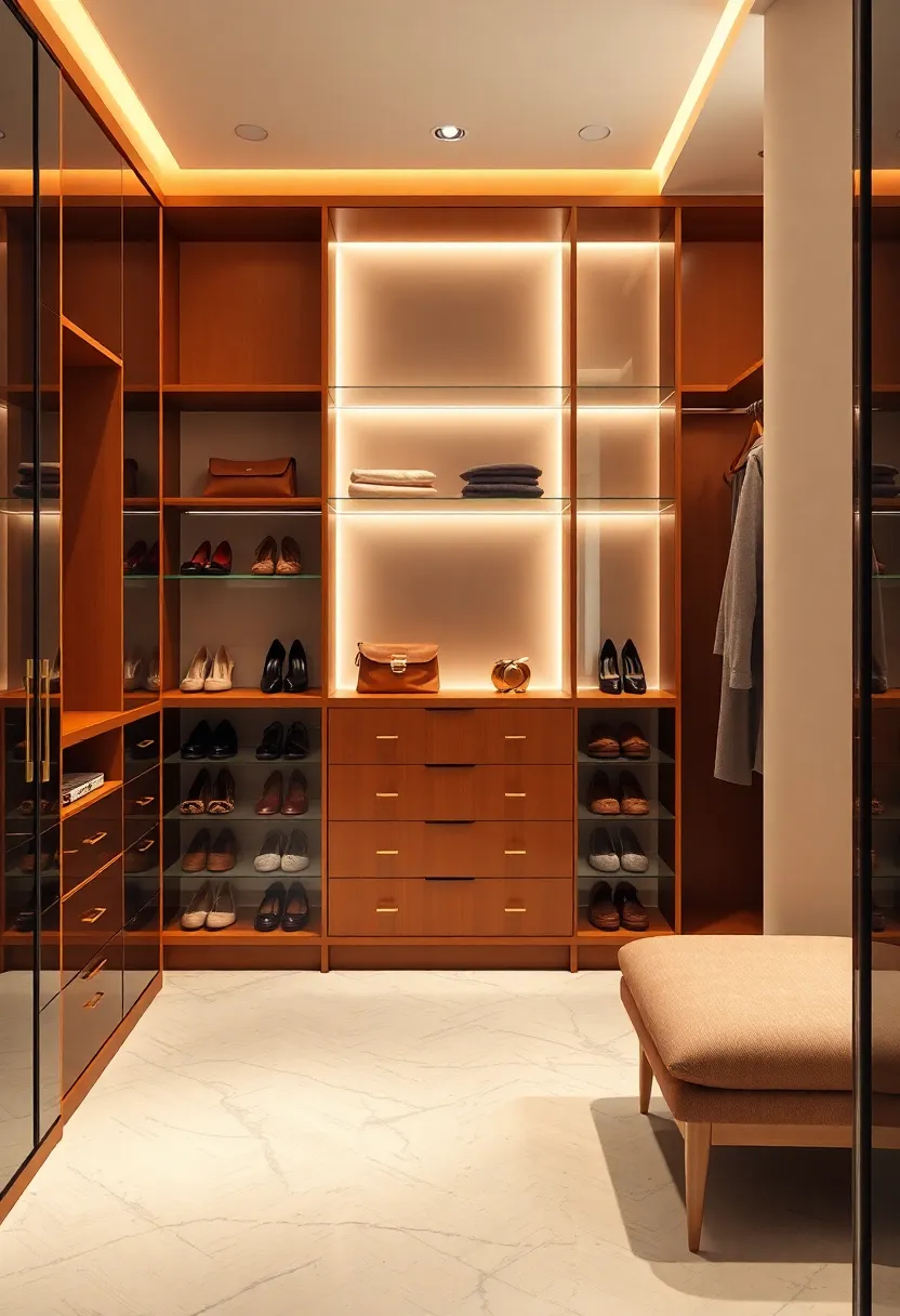 Embrace Opulence With Luxurious Gold Accents in Your Closet Decor