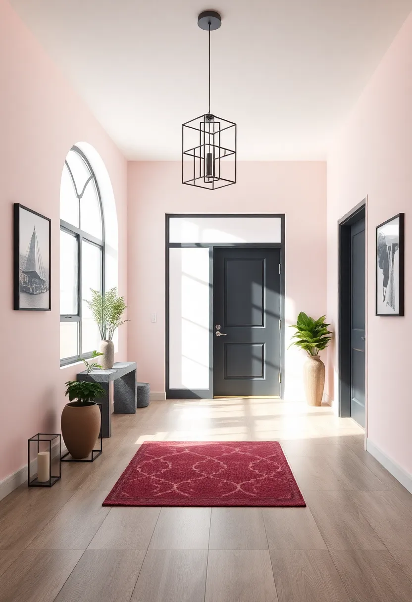 Inviting ⁢Entryways That Welcome You with Dusty Rose⁣ and ‌Charcoal‍ Gray Elegance