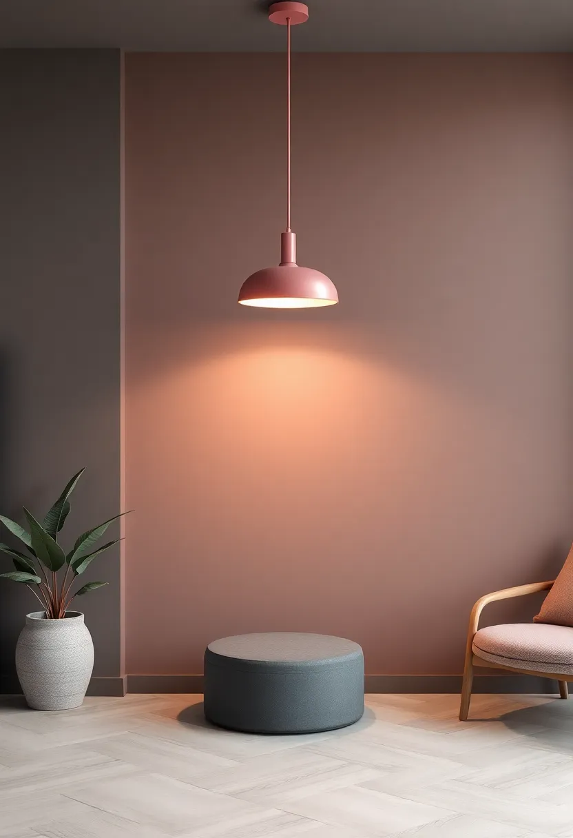 Unique ⁤Lighting Fixtures⁣ Enhancing Dusty‍ Rose​ and Charcoal Gray Spaces