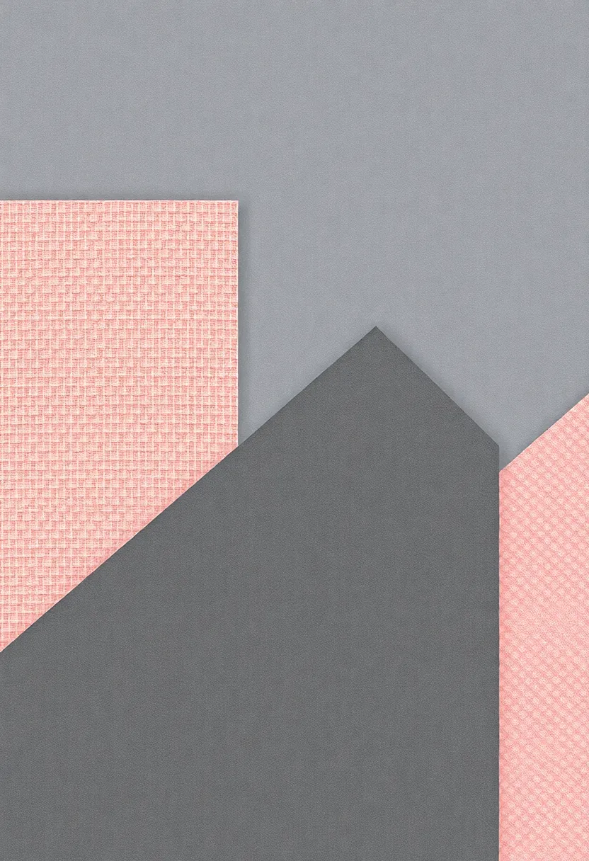 Trendy Textiles Combining ‍Dusty Rose Patterns‌ with Charcoal Gray ‍Textures