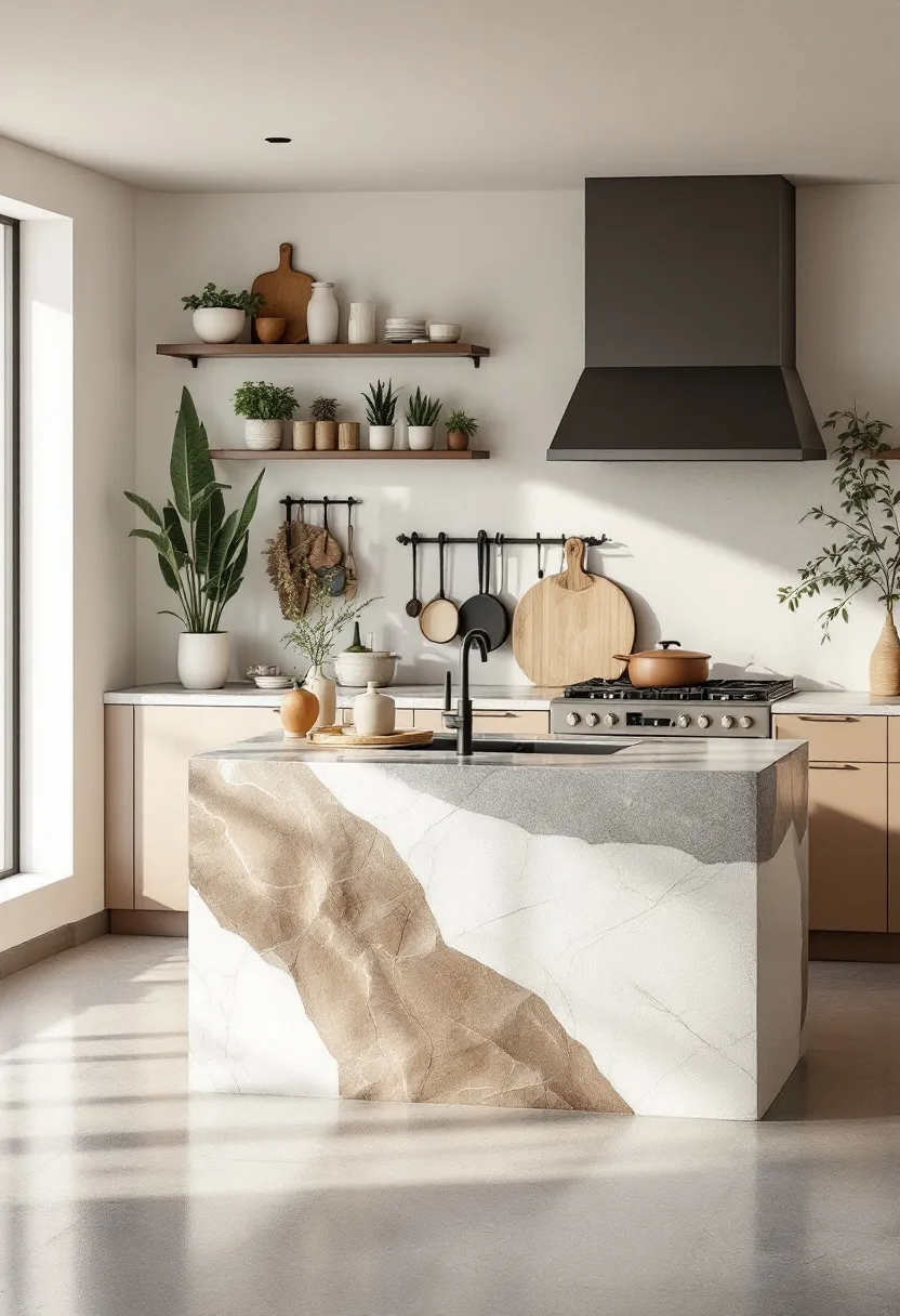 Nature-Inspired:⁣ Use natural stone and⁤ earthy​ tones for ⁢a kitchen island ​that connects your ⁣culinary space to the tranquility of the outdoors