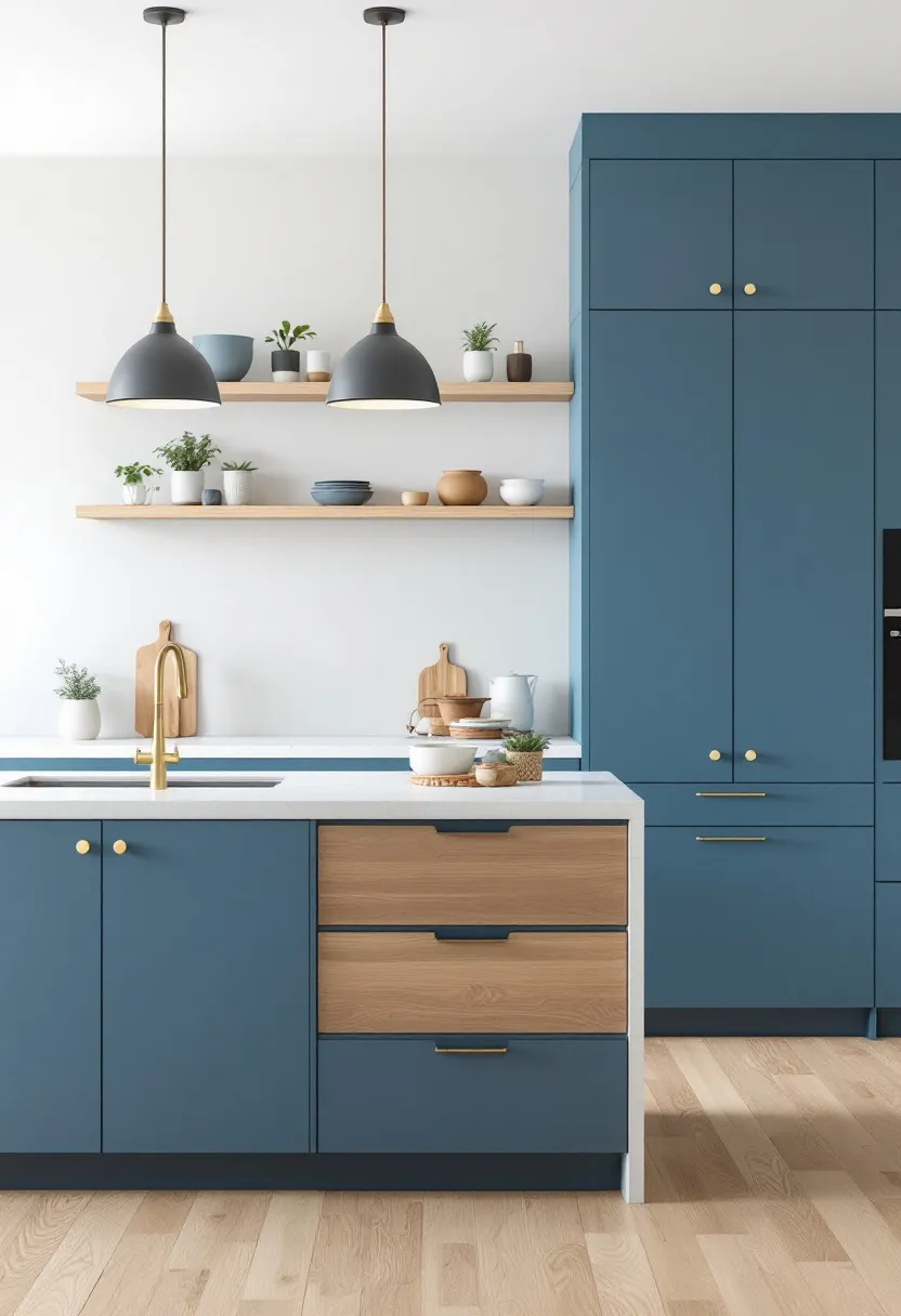 Nautical Vibes: tones of blue and natural wood ‌finishes give your island a beachy feel, making it ideal for coastal-inspired homes