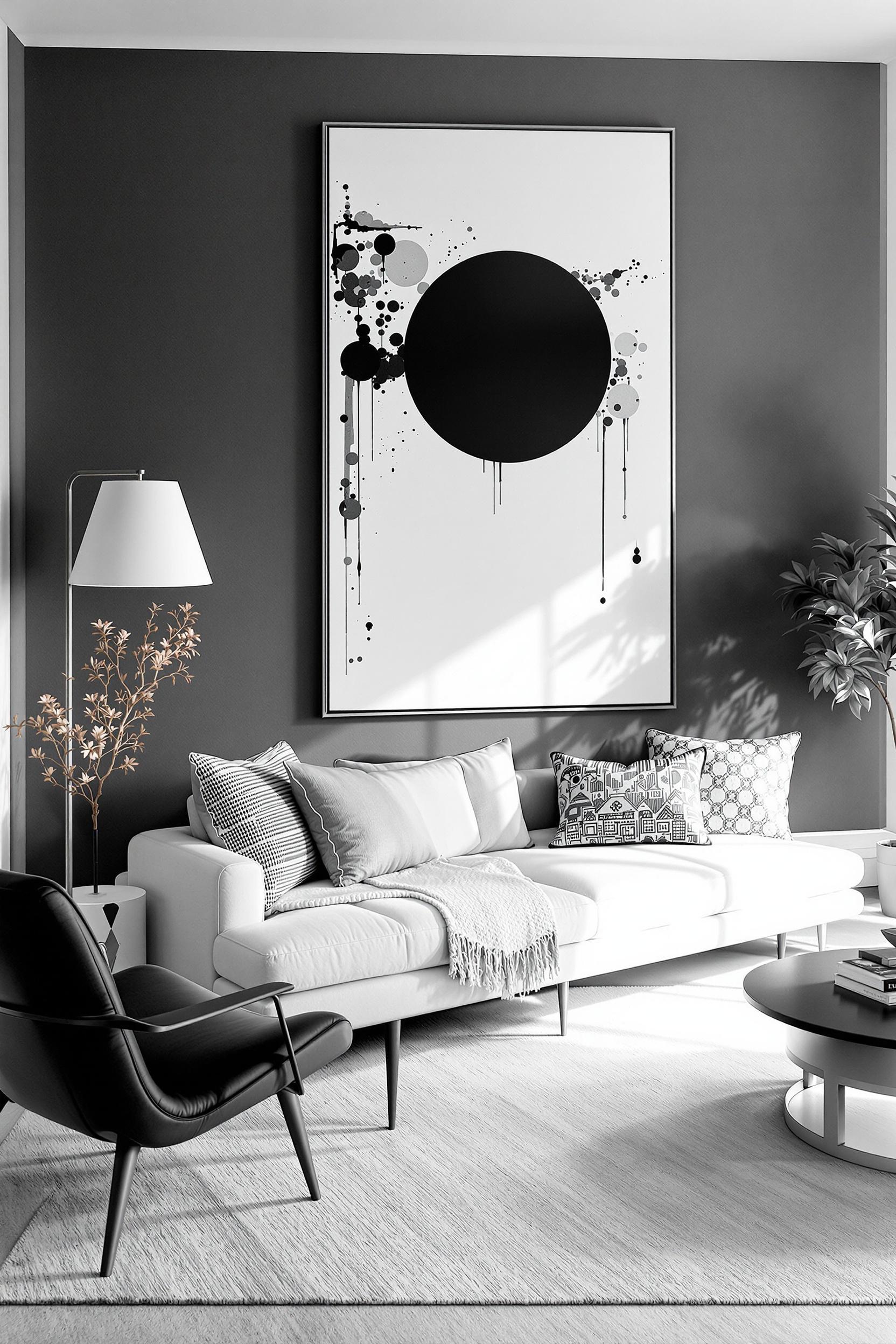 Statement Artwork: select large-scale monochromatic⁢ art pieces to‍ serve as focal points while enhancing your color ‍theme