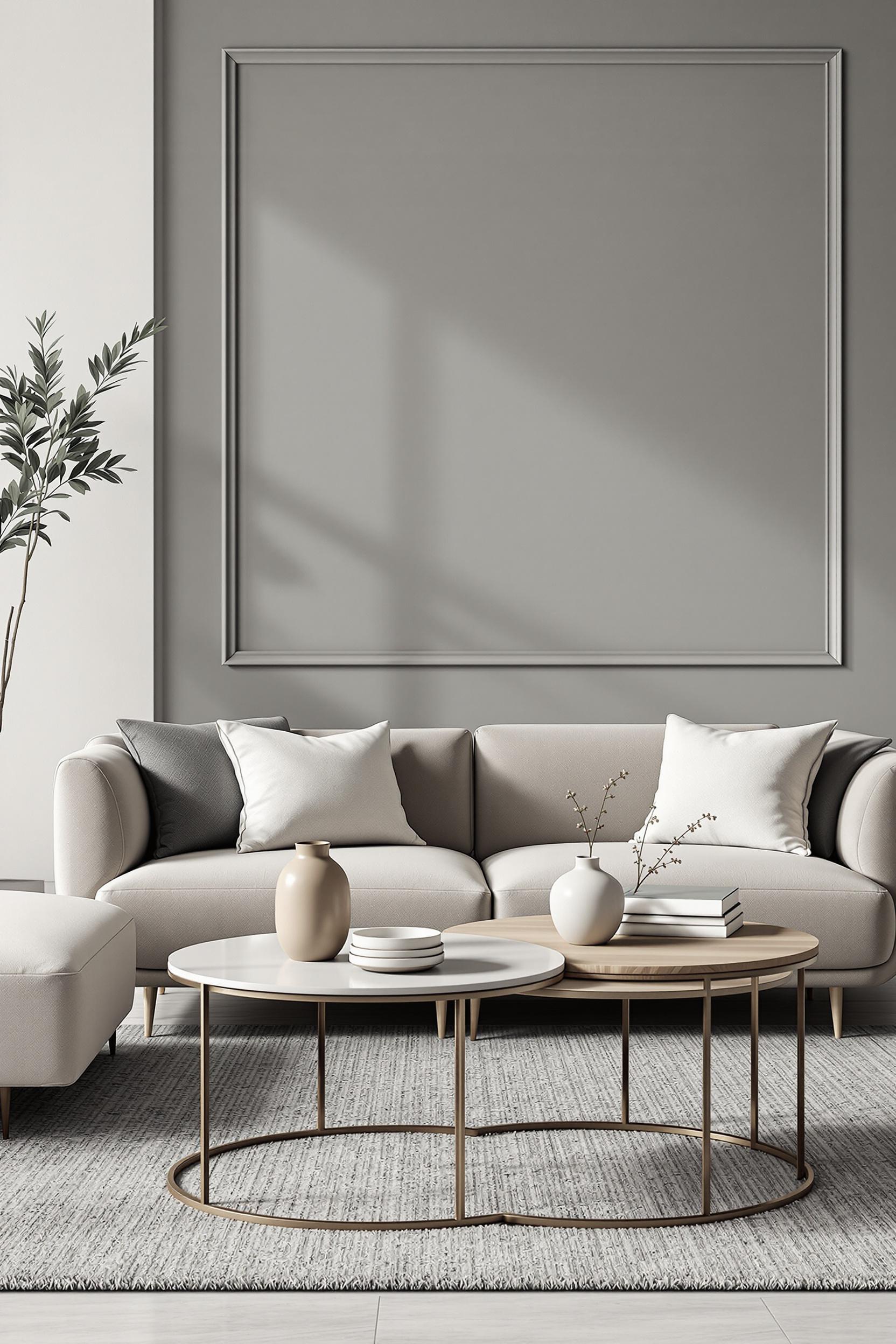 Trendy Coffee Tables: Opt for glass, metal, ‍or wood⁢ coffee tables in neutral shades that complement your main color