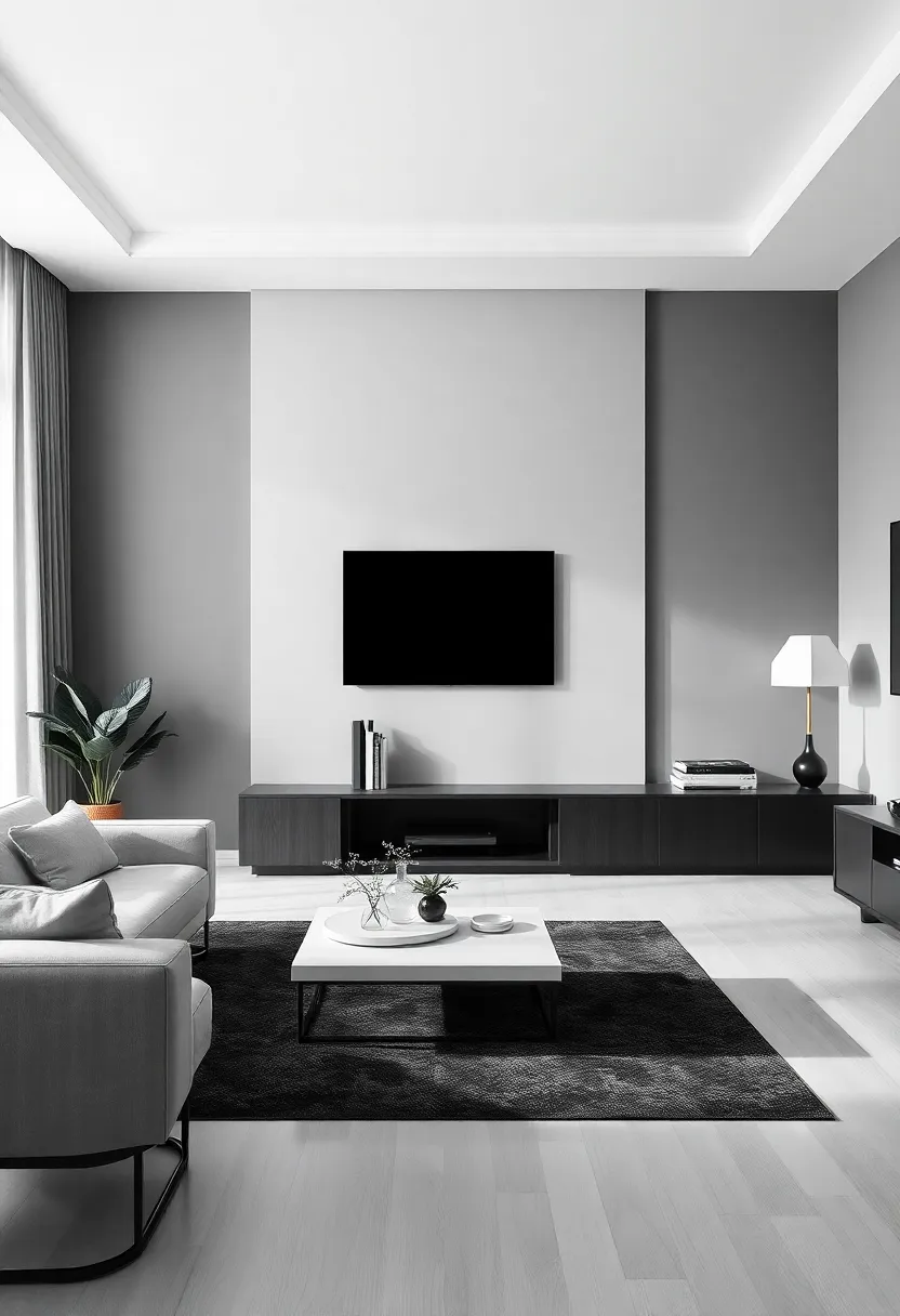 Cohesion Through Zones: Defining Spaces Within Your Monochrome Retreat