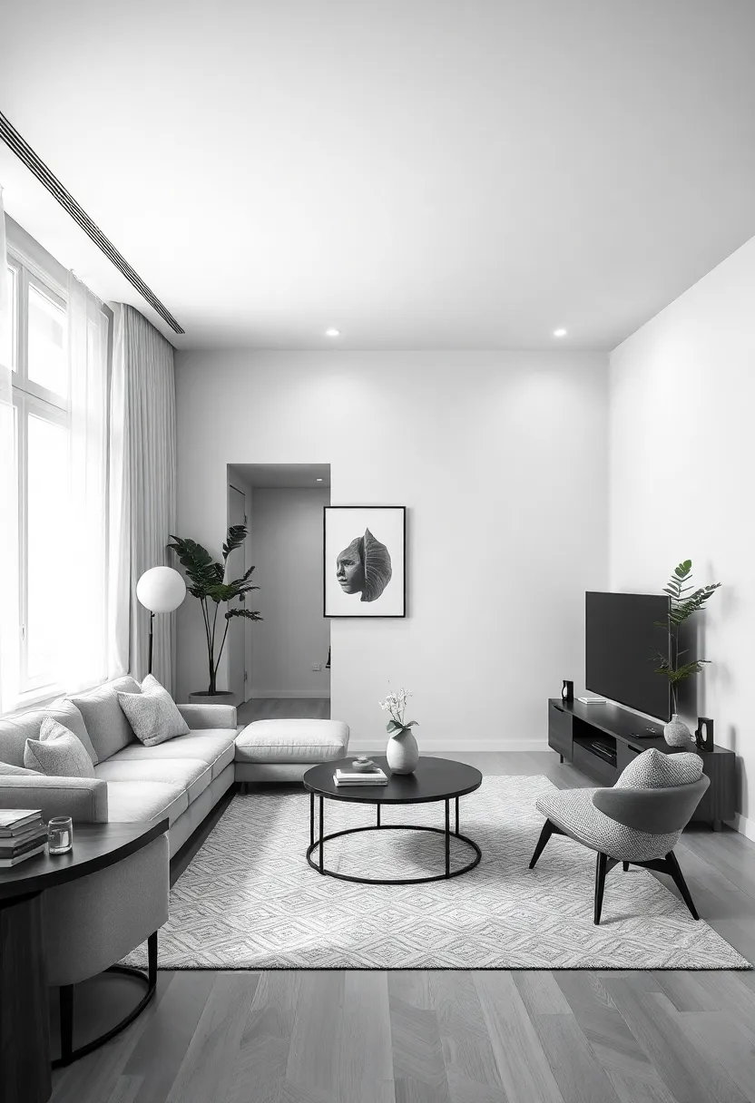 Natural Elements: Introducing Plants for a Fresh Monochrome escape