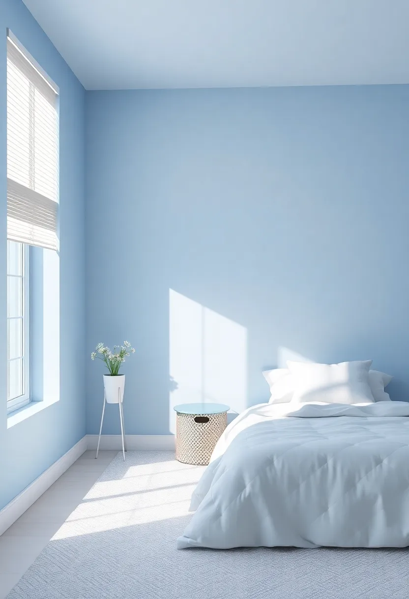 Creating Zones: Using Pale Blue ​to Define different Areas in a Room