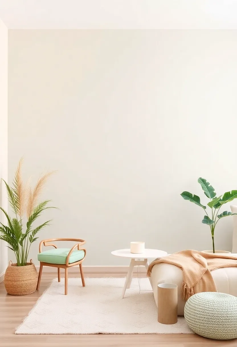 Mood Board ​Ideas for a Pastel Mint Green and neutral beige Retreat