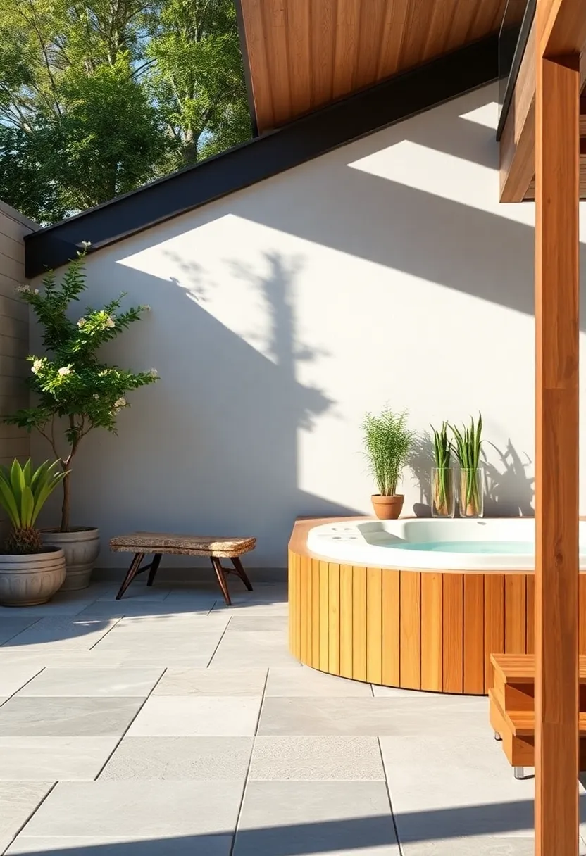 Natural Stone and Wood Materials ⁤to‍ Enhance the Aesthetics of Your‌ Hot Tub Zone