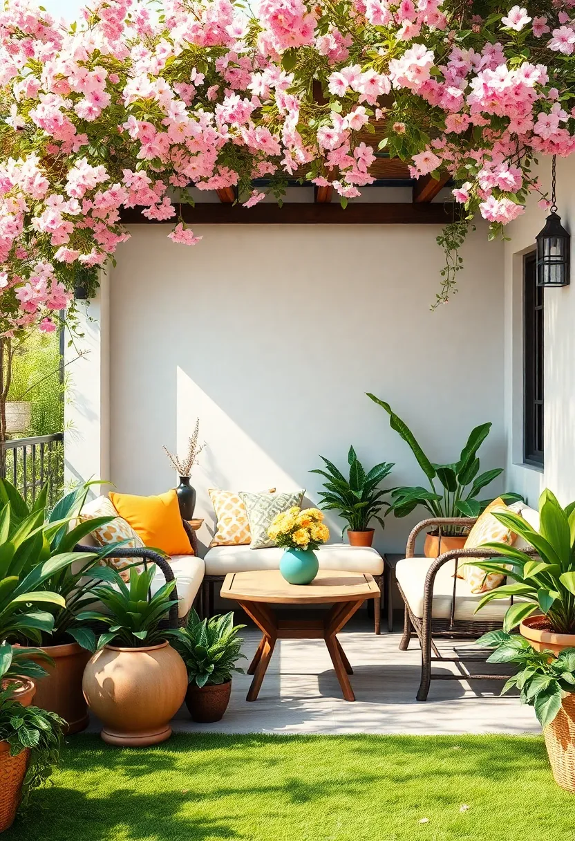 Charming Seating Areas Surrounded by Blossoms for‌ Enjoying your Green Sanctuary