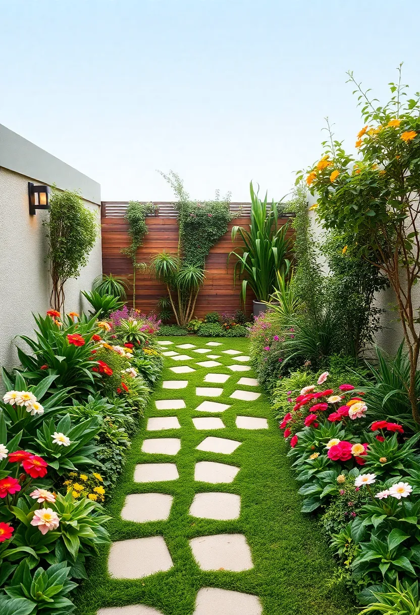 Creative Pathways Made ⁢from flowers and Plants for a lush Garden Journey