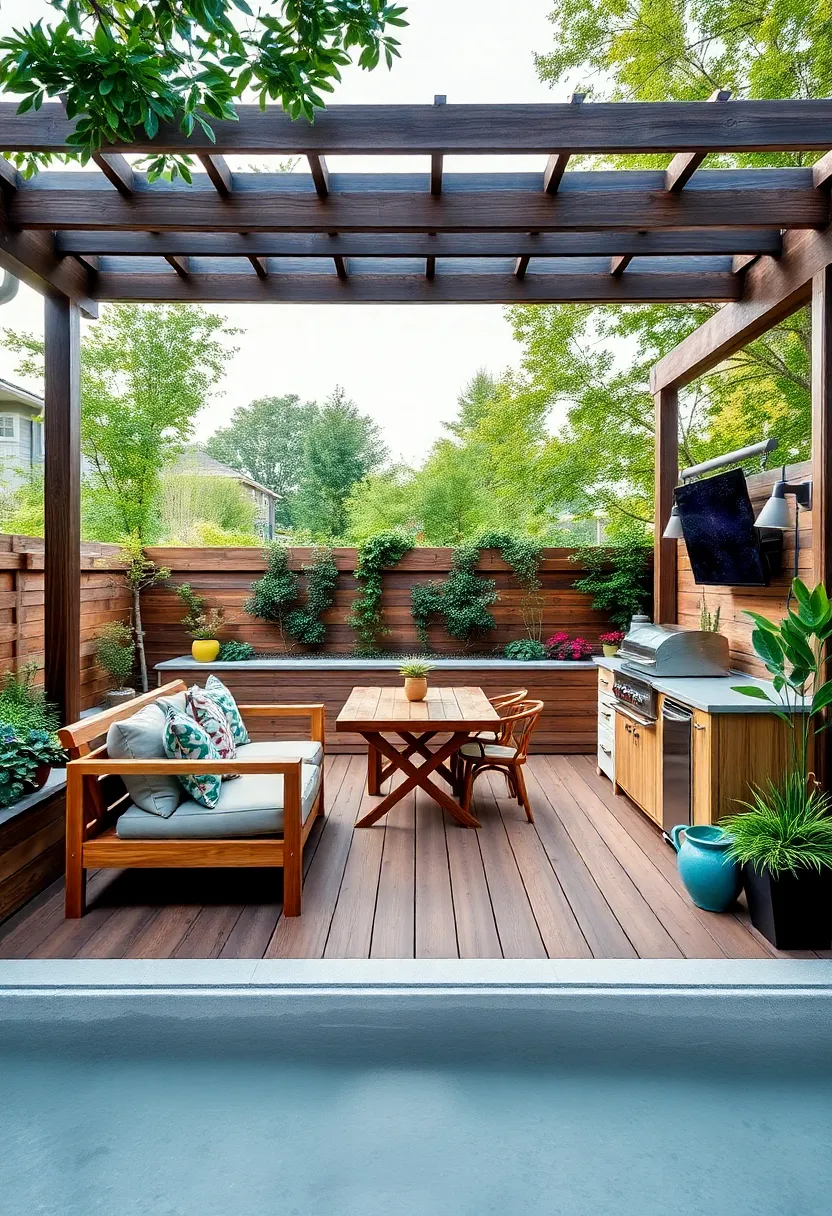 Embrace Natural Elements with Wooden Decking for a Rustic patio Look