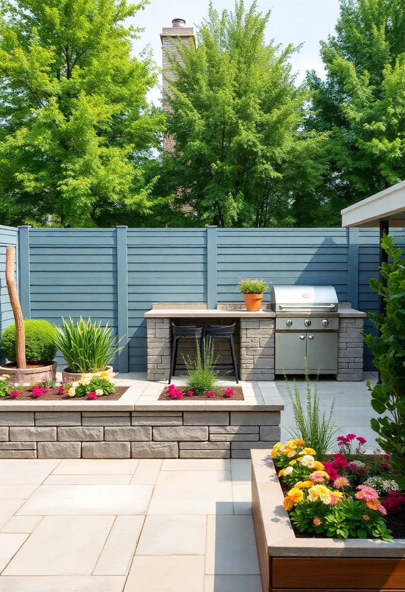 Envision a Garden Oasis Featuring Flower Beds That Complement Your Patio Design